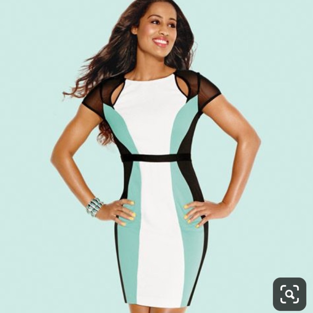 Mark Geometric Color block dress